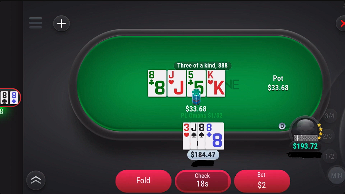 BetOnline mobile app table view