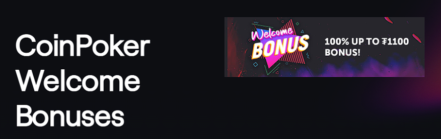 CoinPoker welcome bonus options