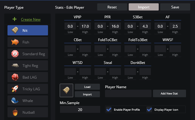 DriveHUD player profile