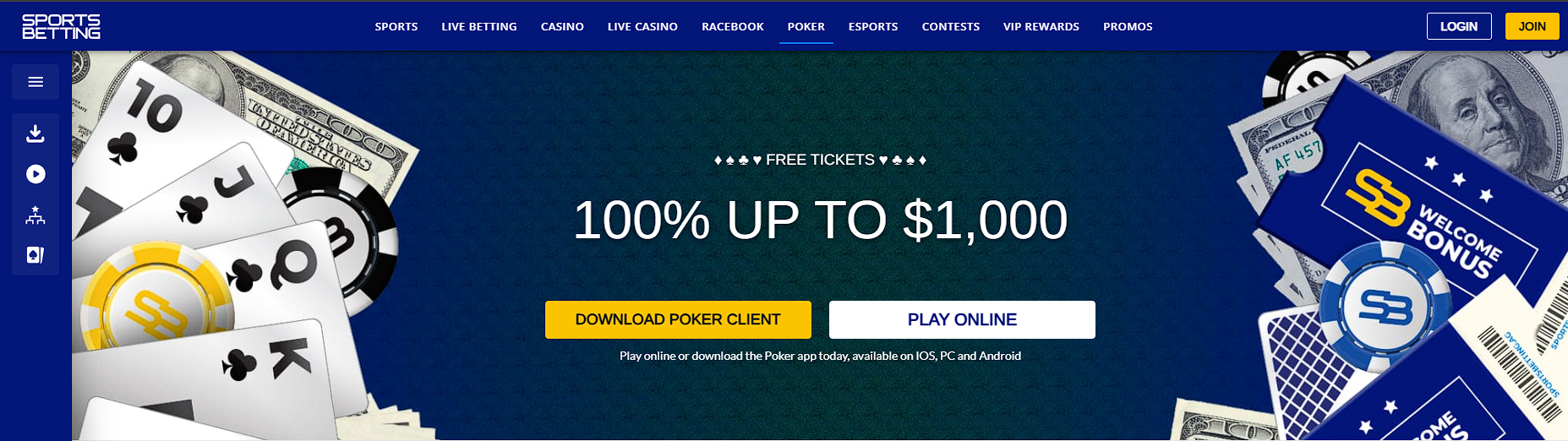 SportsBetting welcome bonus overview