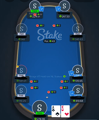 Stake mobile and desktop interface