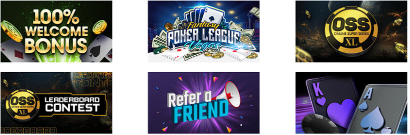 YA Poker promotions page and weekly offers