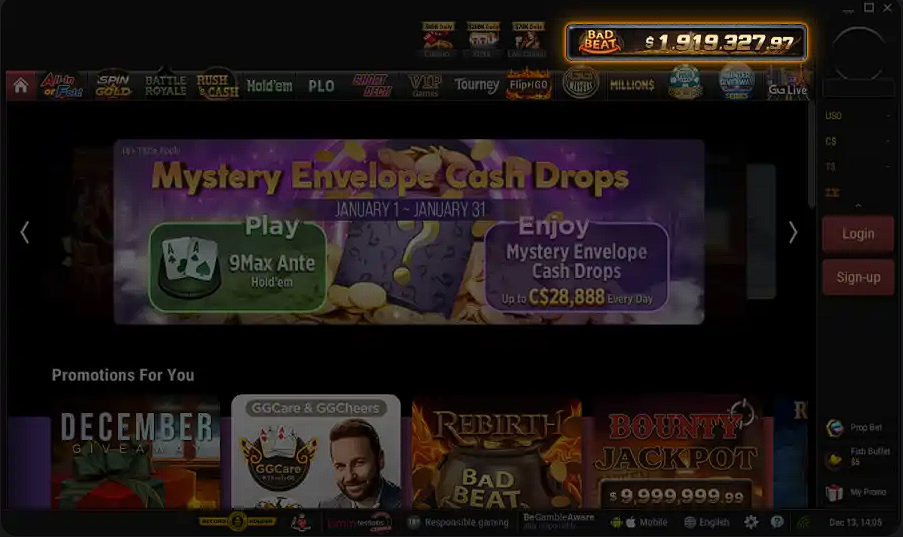 GGPoker Bad Beat Jackpot coverage and payout info