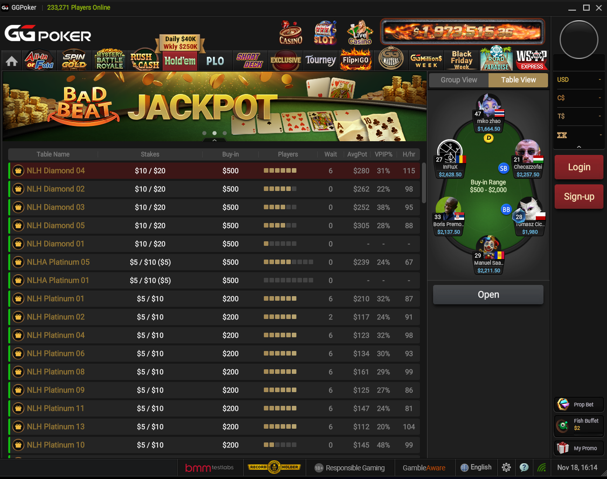 GGPoker cashier window showing deposit methods