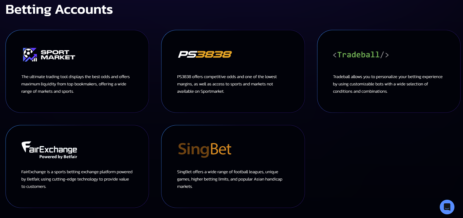 Sportmarket betting accounts